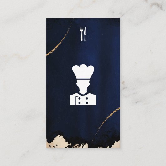 シェフ |ディナーウェアロゴ 名刺 (正面)