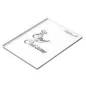 シェフ・デ・キュイジーカスタマイズ可能な名前 ノートブック (左側)