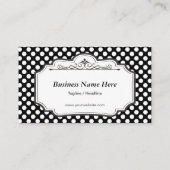 シェフ・ド・キュイジーヌ – ブラック水玉模様 名刺 (裏面)