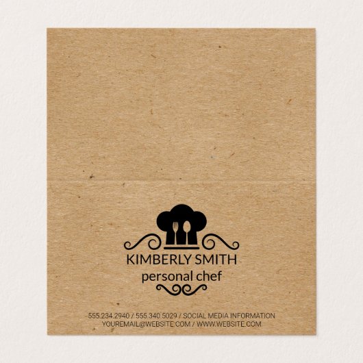 シェフ |ナチュラル 名刺 (外部フラット)