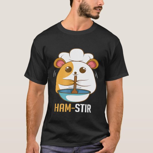 シェフ – ハムかき混ぜシェフと動物愛好家 Tシャツ (正面)