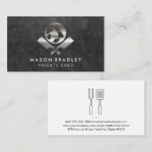 シェフ | ブッチャーのロゴ 名刺 (正面/裏面)