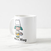 シェフ/ベーカー・ガール・イン・エプロン料理 コーヒーマグカップ (正面左)