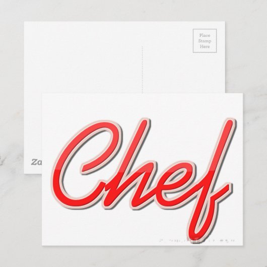 シェフ ポストカード (正面/裏面)