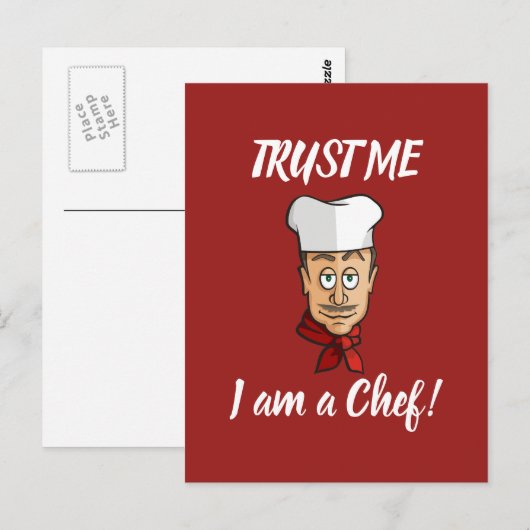 シェフ ポストカード (正面/裏面)