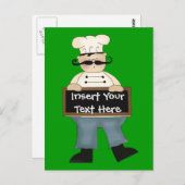 シェフ ポストカード (正面/裏面)