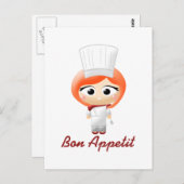 シェフ ポストカード (正面/裏面)