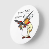 シェフ ラウンド壁時計 (傾斜)