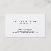 シェフ、レストランまたはケータリングのプロフェッショナルのプロフィール 名刺 (裏面)