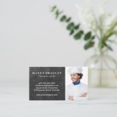 シェフ | レストランマネージャー | カスタム写真 名刺 (スタンド正面)