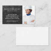 シェフ | レストランマネージャー | カスタム写真 名刺 (正面/裏面)