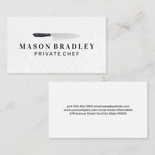 シェフ | 包丁 名刺 (正面/裏面)