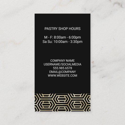 シェフ | 台所用品 名刺 (裏面)