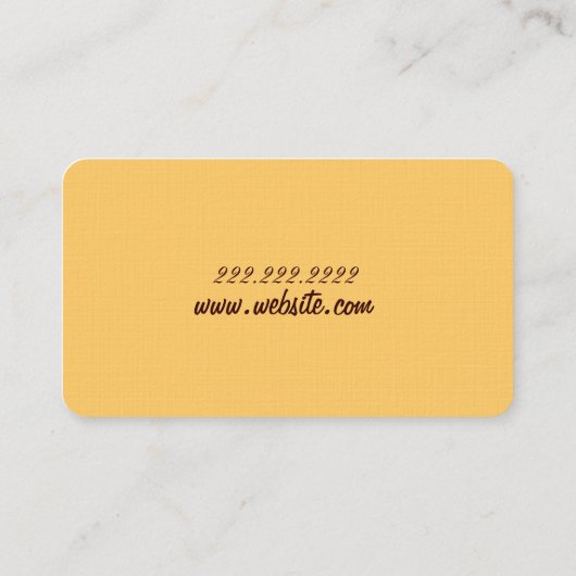 シェフ 名刺 (裏面)