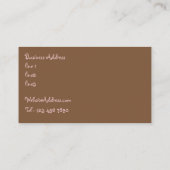 シェフ 名刺 (裏面)