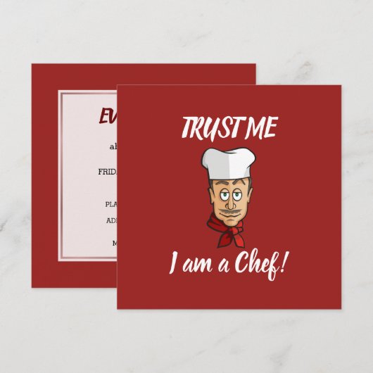 シェフ 招待状 (正面/裏面)