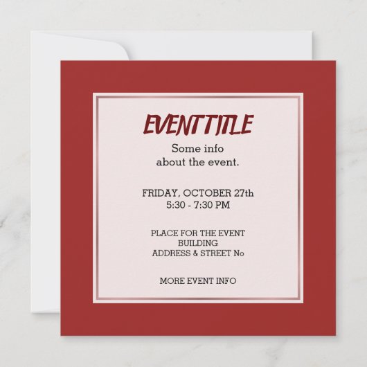 シェフ 招待状 (裏面)