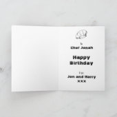 シェフ&調理師ハッピーバースデー料理学校 カード (内部)