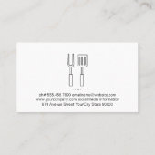 シェフ | BBQ料理ウェア | 調理師 名刺 (裏面)