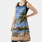 シェフBBQカリブのビーチバーベキューパーソナライズ エプロン (インサイチュ)