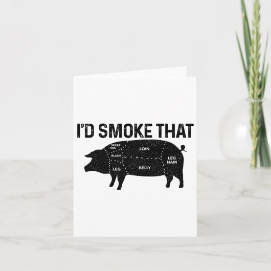 シェフButcher Bbq私はその豚の豚肉の脂肪を吸おもしろいう カード (正面)