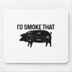 シェフButcher Bbq私はその豚の豚肉の脂肪を吸おもしろいう マウスパッド
