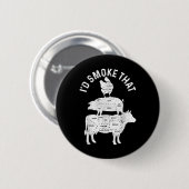 シェフButcher Bbq Id煙その豚肉牛おもしろい脂 缶バッジ (正面&裏面)