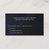 シェフIケータリングモダンブラックピンクプロフェッショナル 名刺 (裏面)