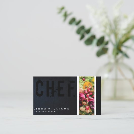 シェフIケータリングモダンプロフェッショナル 名刺 (スタンド正面)