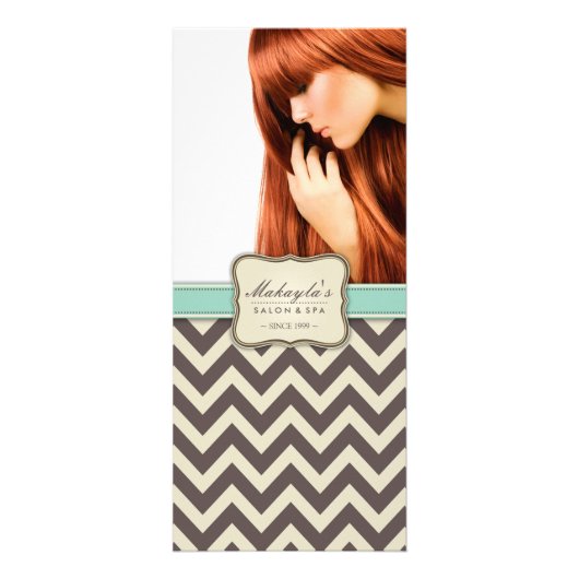 シェブエレガントロンモダンブラウン、グリーン、ベージュ ラックカード (正面)