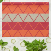 シェブカラフルロンストライプパターン キッチンタオル (折り畳み)