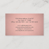 シェブモダンロン型エレガントバラ金ゴールドフェイク箔 名刺 (裏面)