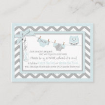 シェブロンおむつネクタイのジャンパーフクロウがブックカードを持ち込む