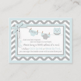 シェブロンおむつネクタイのジャンパーフクロウがブックカードを持ち込む エンクロージャーカード