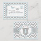 シェブロンおむつネクタイのジャンパーフクロウがブックカードを持ち込む エンクロージャーカード (正面/裏面)