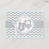 シェブロンおむつネクタイのジャンパーフクロウがブックカードを持ち込む エンクロージャーカード (裏面)