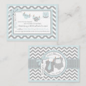 シェブロンおむつネクタイのジャンパーフクロウがブックカードを持ち込む エンクロージャーカード (正面/裏面)