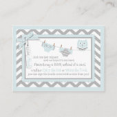 シェブロンおむつネクタイのジャンパーフクロウがブックカードを持ち込む エンクロージャーカード (正面)