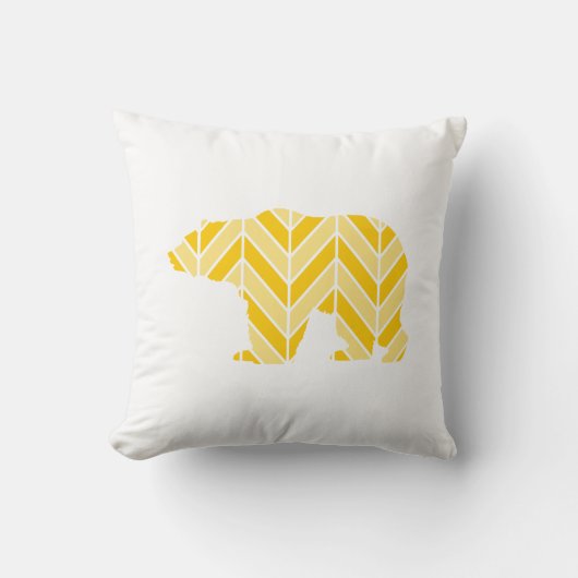 シェブロンくま クッション (正面)