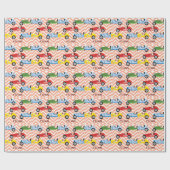 シェブロンで分類されるレースカーの自動カラフル ラッピングペーパー (フラット)