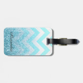 シェブロンとグリッター ラゲッジタグ (裏面横)