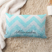 シェブロンとグリッター ランバークッション (ブランケット)