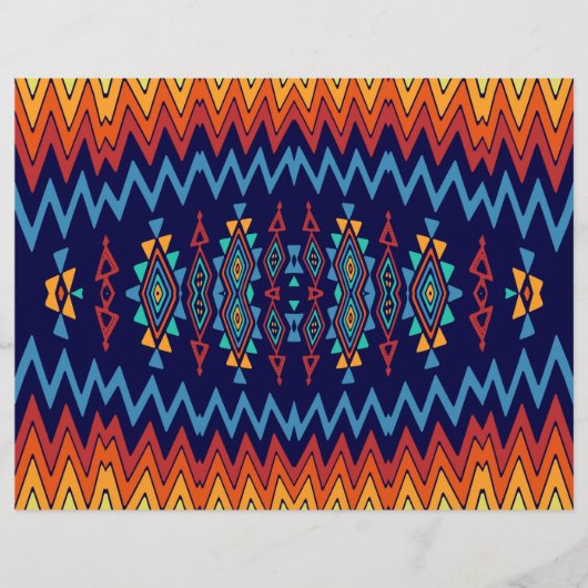 シェブロンと菱形の抽象的なデザイン チラシ (正面)