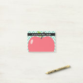 シェブロンのかわいいストライプの大きいAppleの先生 ポストイット (デスク上)