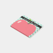 シェブロンのかわいいストライプの大きいAppleの先生 ポストイット (アングル)