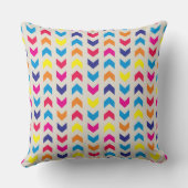 シェブロンのアステカなカラフル クッション (裏面)