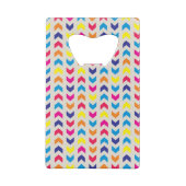 シェブロンのアステカなカラフル クレジットカード栓抜き (裏面)