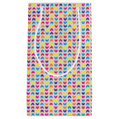 シェブロンのアステカなカラフル スモールペーパーバッグ (正面)