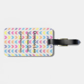 シェブロンのアステカなカラフル ラゲッジタグ (裏面横)