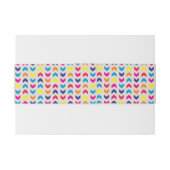 シェブロンのアステカなカラフル 招待状ベリーバンド (裏面例)